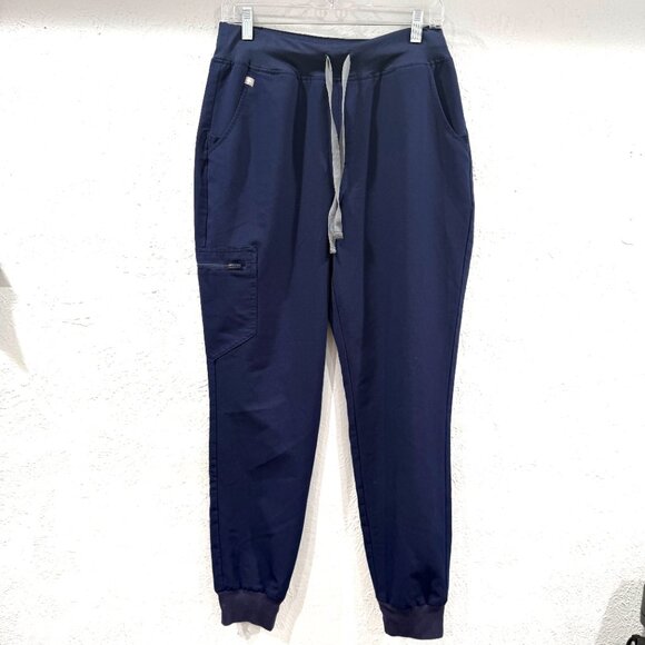 Figs Technical Collection Zamora High Waisted Jogger Scrub Pants Navy Medium - Picture 4 of 15